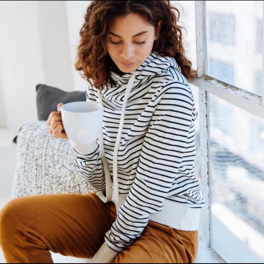 Organic Striped Hoodie